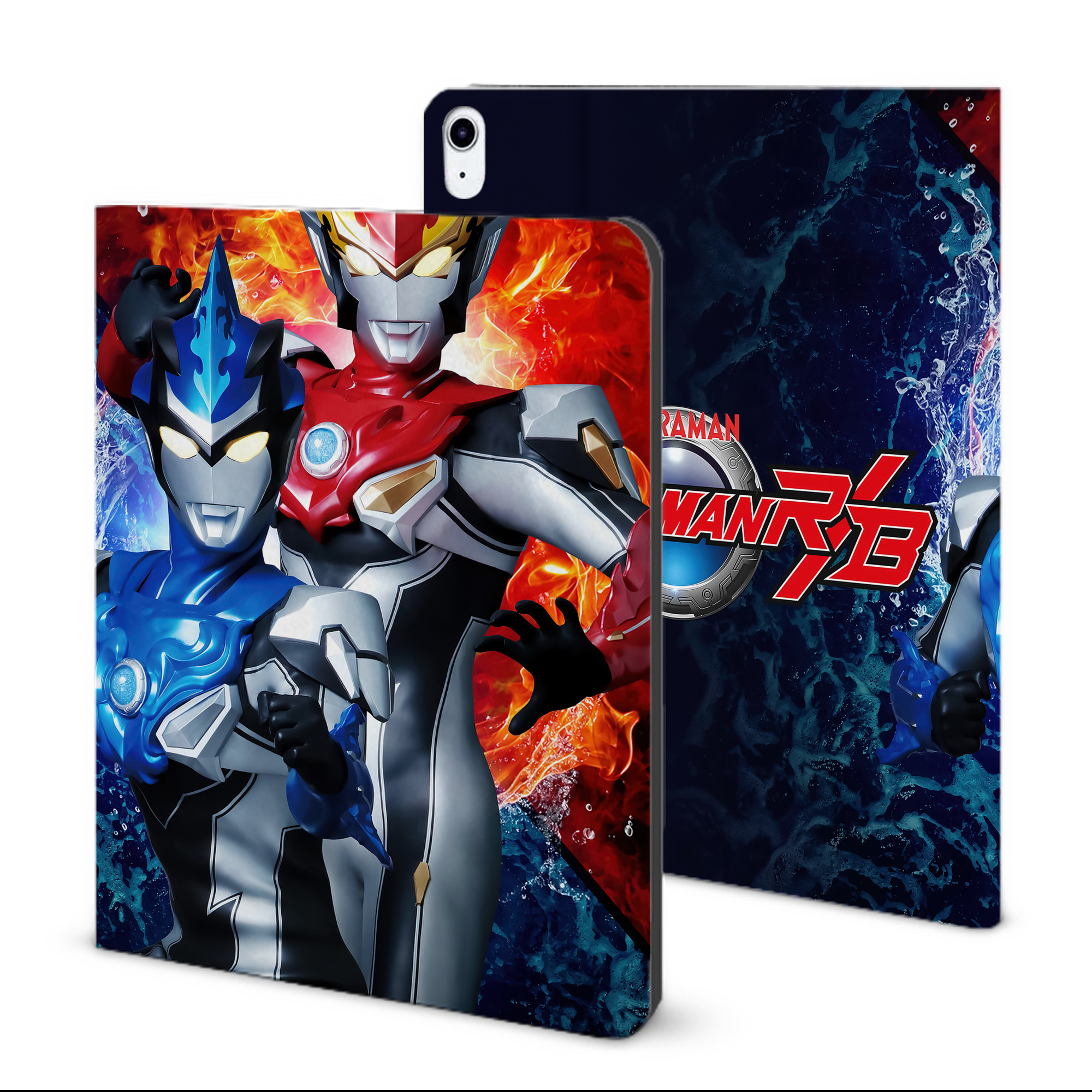 （画像用） ウルトラマン Ultraman IPad ケース ブック型 PUレザー TPU 耐衝撃 軽量 薄型 ペン収納なし 全面保護 IPad 各モデル対応